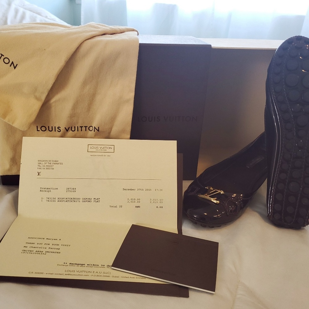 Louis Vuitton OXFORD CALFSKIN BALLERIA FLATS